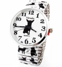 Chihuahua Watch Dog Paw Print White Quartz Fun Stretch Band New