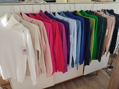 MADE IN ITALY leichter Rollkragenpullover 36 38 40 NEU