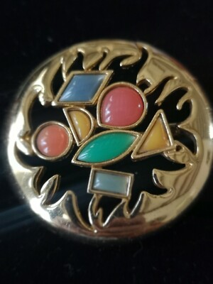 Broche Créateur Oréna Paris En Alliage Doré 2 Microns - Occasion Comme Neuf