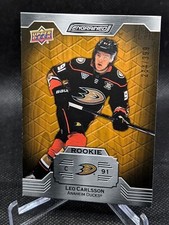 2023-24 UPPER DECK ENGRAINED HOCKEY LEO CARLSSON OAK ROOKIE /399 #165 RC DUCKS