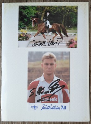 3 Autographs Trienekens F95 Isabell Werth Riding Gymnastics Original Signed # 93