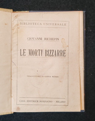 LE MORTI BIZZARRE GIOVANNI RICHEPIN