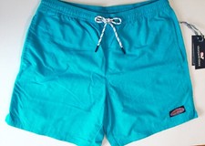 Vineyard Vines Swim Trunks 2XL Chappy Island Blue NWT Aqua Pockets XXL