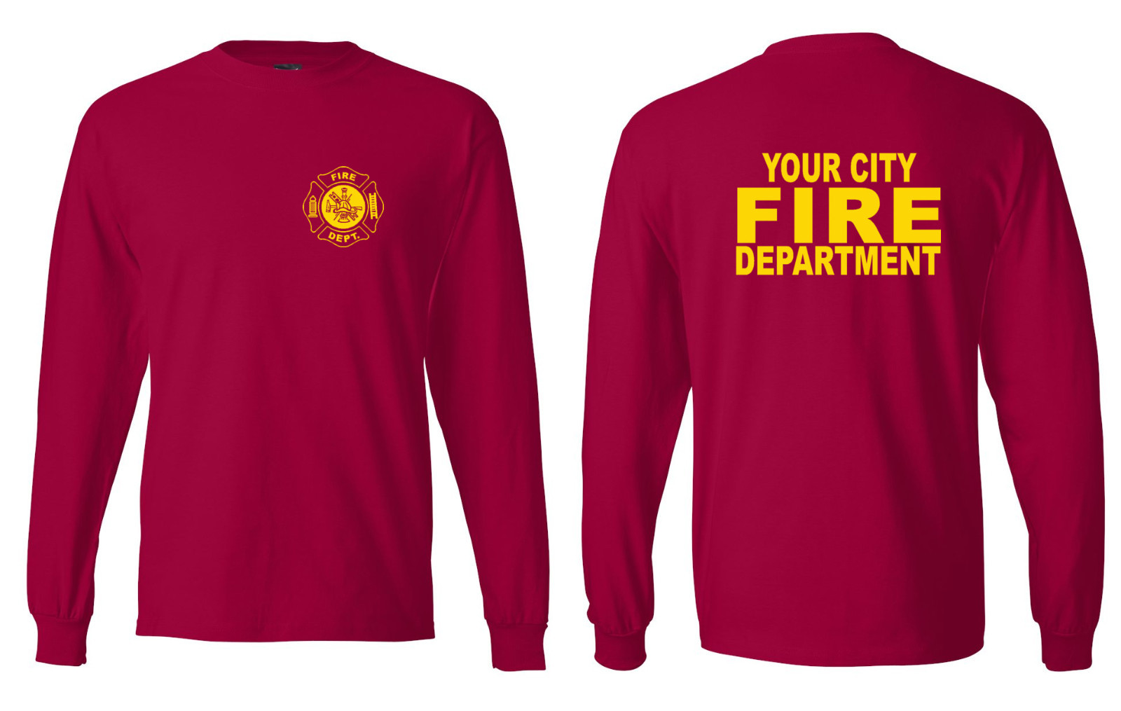 Firefighter Fire Dept. Emergency Services T shirts Long Sleeve All