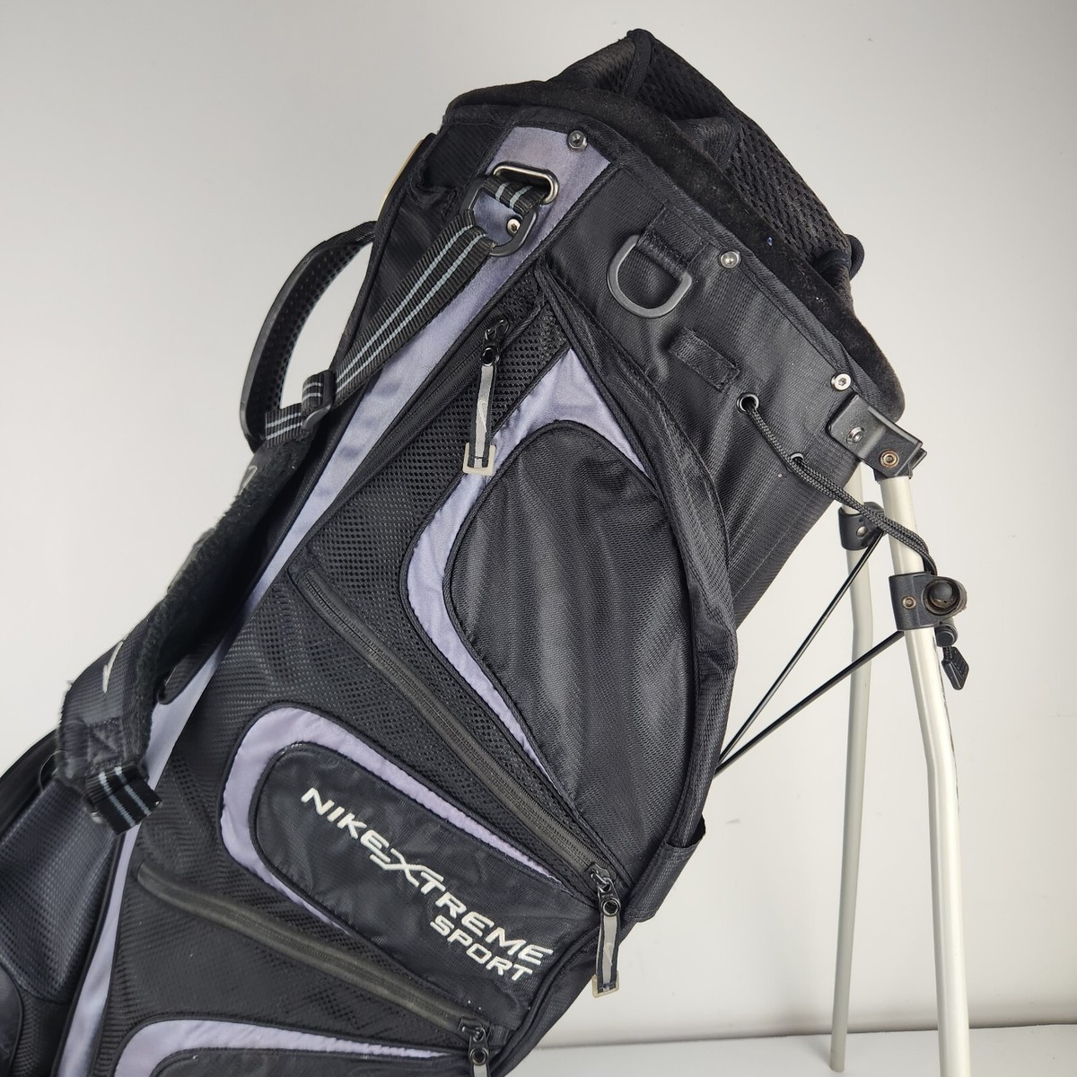 Nike Xtreme Sport Stand Carry Golf Club Bag 8-Way Black Dual Nike Xtreme Sport Stand Carry Golf Club Bag 8-Way Black Dual