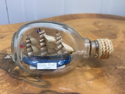 Vintage Handarbeit Cutty Sark Schiff in Flasche 