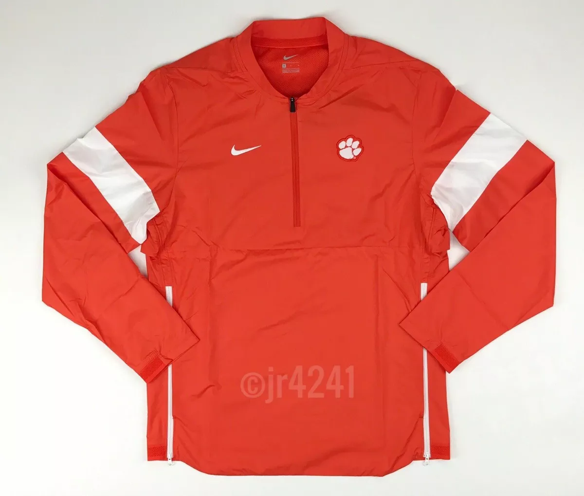 Clemson Tigers Nike Lightweight Football Jacket 1 4 Zip Men s M