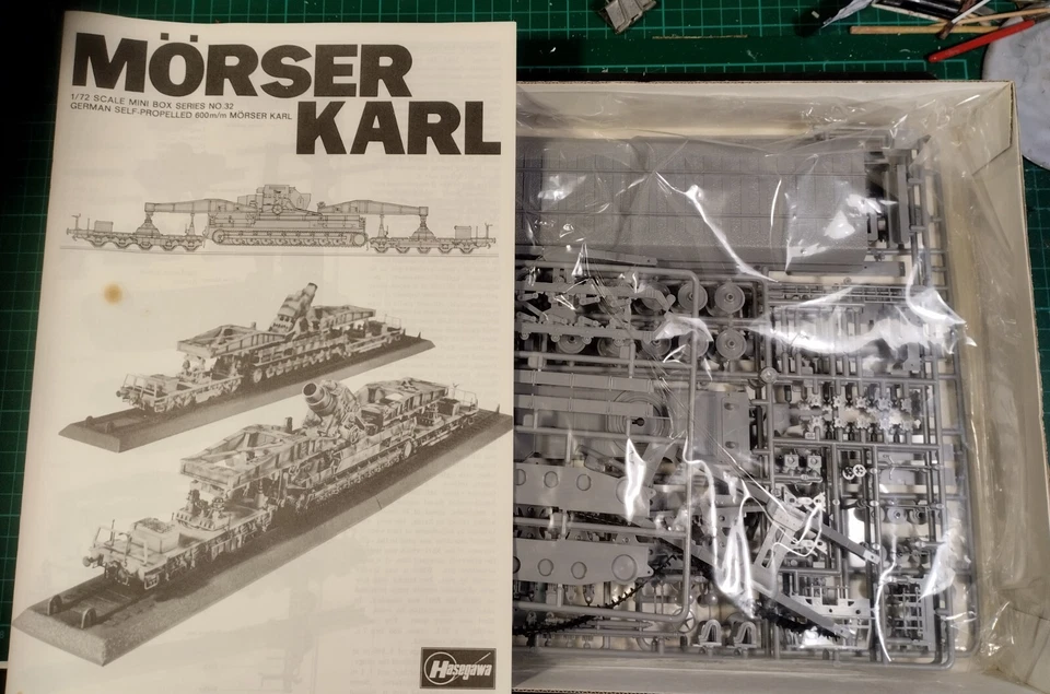 kit Hasegawa scala 1:72 Mörser Karl on Railway Carrier - Immagine 3 di 3
