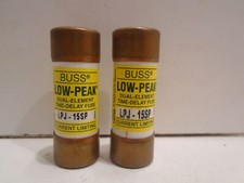  LOT OF 2 COOPER BUSSMANN LPJ-15SP FUSE 15A TIME DELAY LOW-PEAK 600VAC