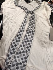 NWT Jason Wu for Target Black White Bicycle Wheel Print CreamTop XS Jw36b