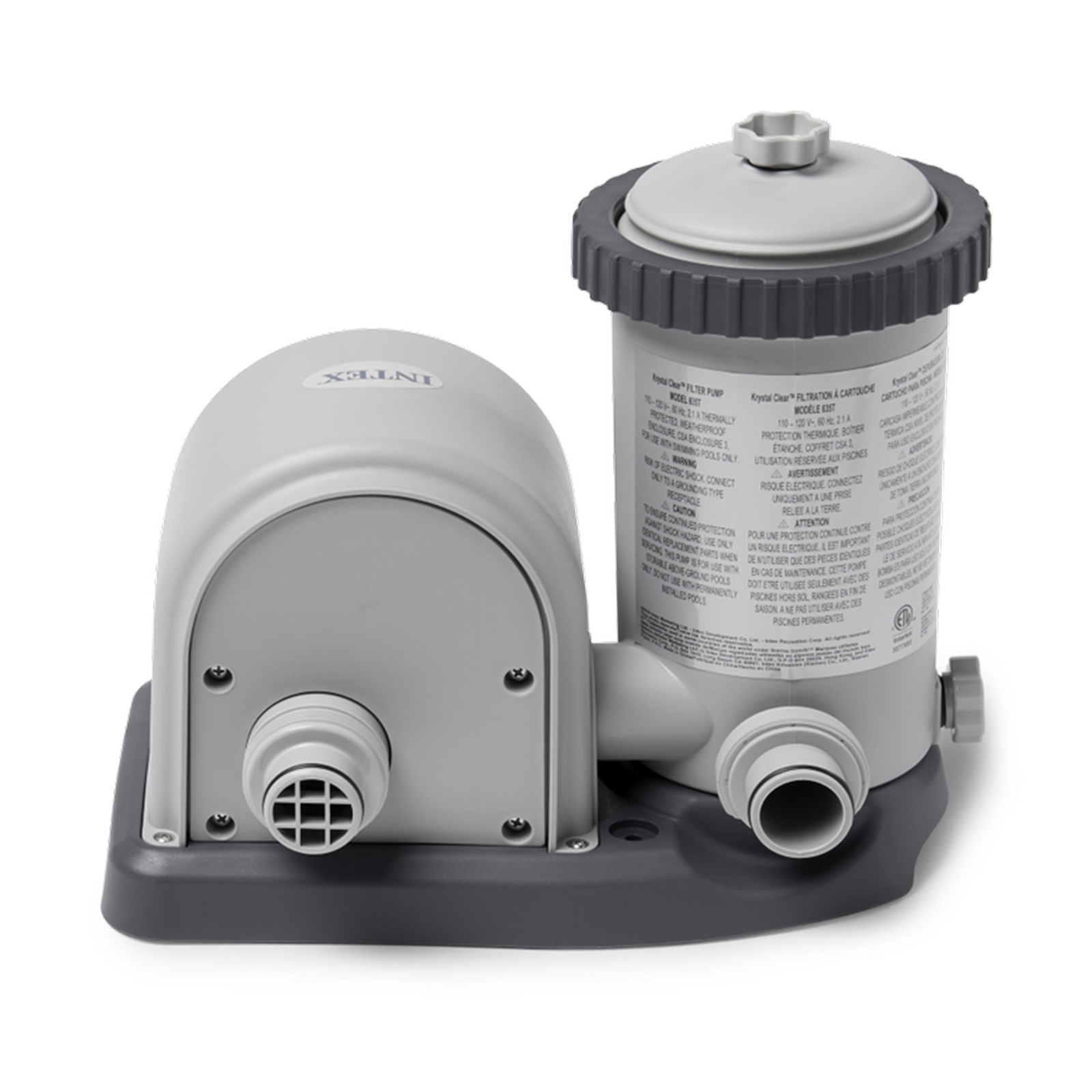 Intex 1500 GPH Easy Set Above Ground Swimming Pool Pump Filter System ...