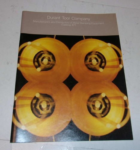 Catalogo Durant Tool Company per attrezzature per stampaggio metalli Cat.#871 - Foto 1 di 2