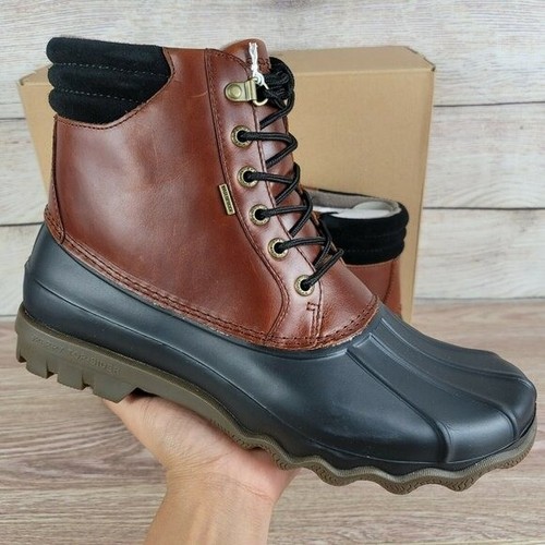 Waterproof Brown Lace Up Duck Boots 