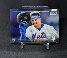 Nick Plummer Rookie RC 2022 Topps Stadium Club CHROME Card #340 New York Mets . rookie card picture