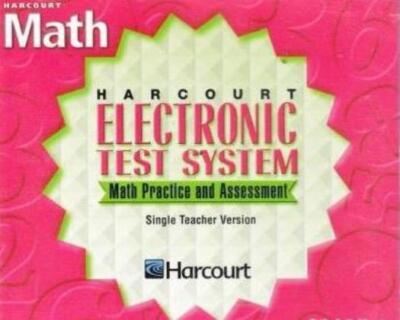 Harcourt Math Electronic Test System Math Practice & Assesment Grade 5 PC MAC CD