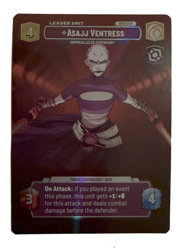 Asajj Ventress - Unparalleled Adversary [Showcase Foil] #271 Star Wars Unlimited: Twilight of the Republic card
