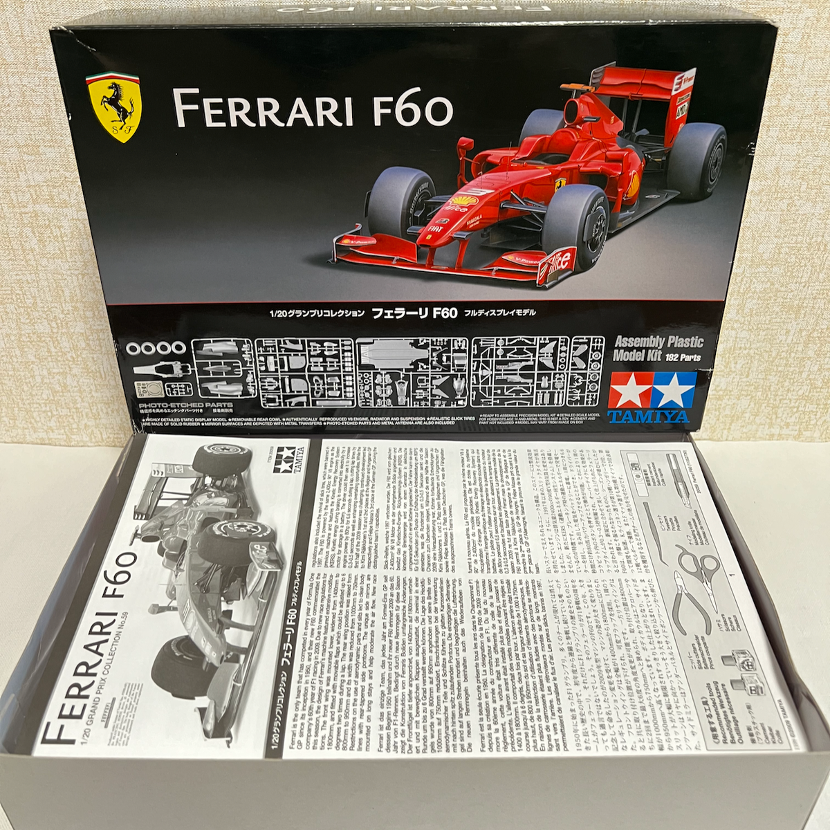 Tamiya 1/20 Ferrari F60 2009 with TABU Decal Plastic Model Tamiya 1/20 Ferrari F60 2009 with TABU Decal Plastic Model