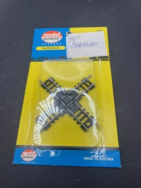 Model Power N Scale Lot of 3 90 Degree Crossover Track #4959 NOS Track - Image 2 of 4
