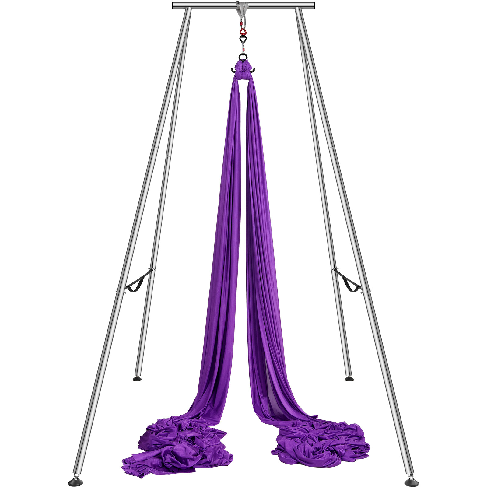 VEVOR Kit Balançoire et Hamac de Yoga Aérien12x2,6 m Inversion Danse Violet