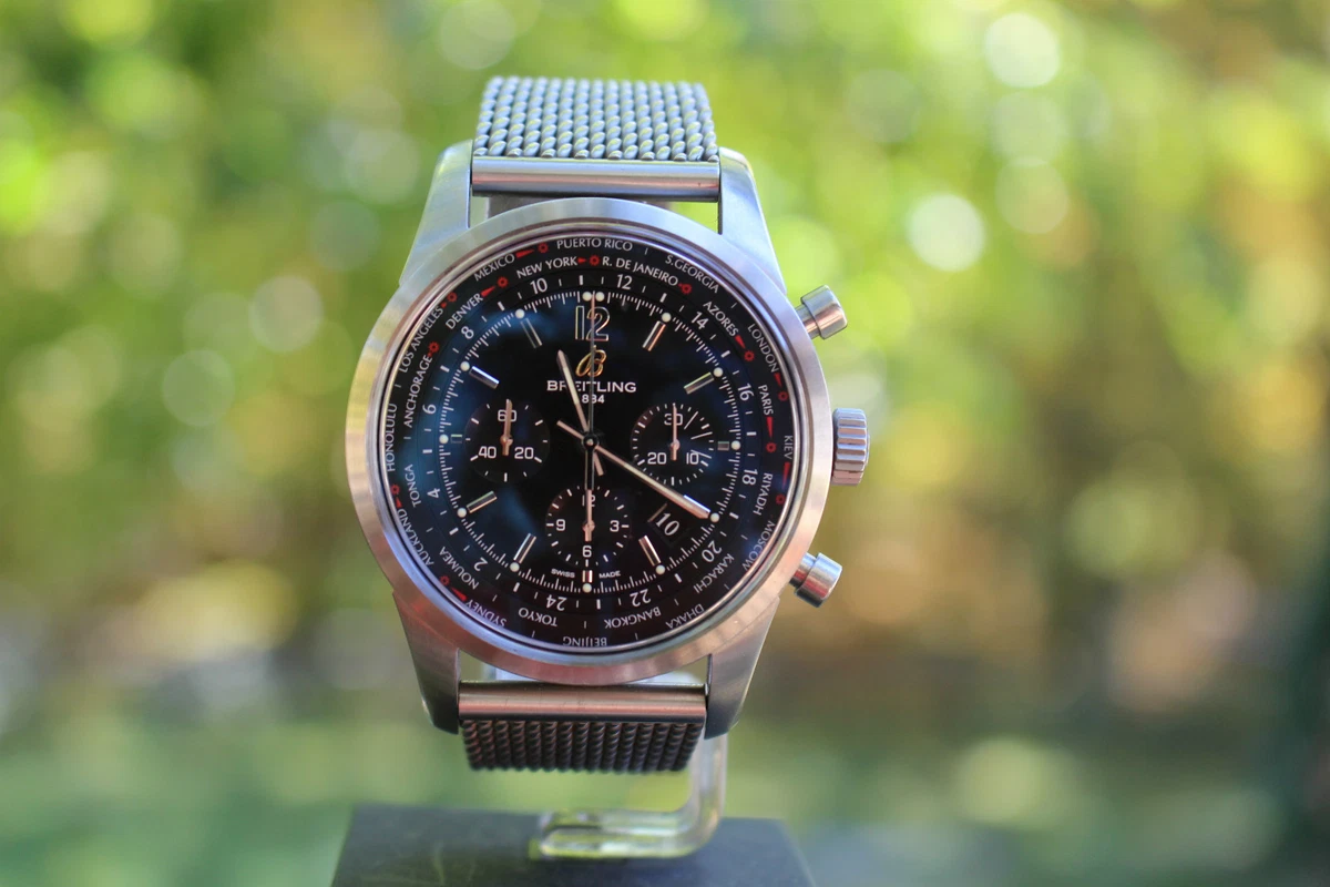 Breitling Transocean Unitime Pilot Ocean Racer Satin Bracelet