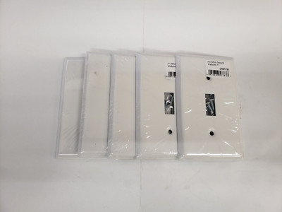 Qty/5 Amerelle C981TW PRO 1-Gang Steel Toggle Switch Wall Plate Smooth White