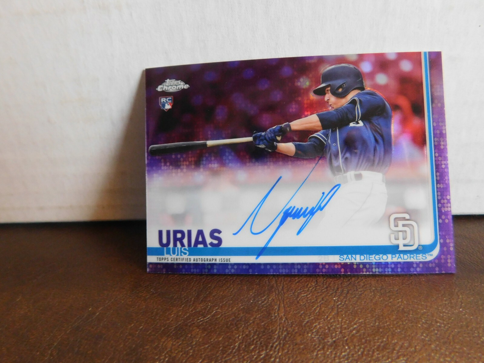 2019 Topps Chrome Luis Urias Purple RC Refractor Auto #d 70/250