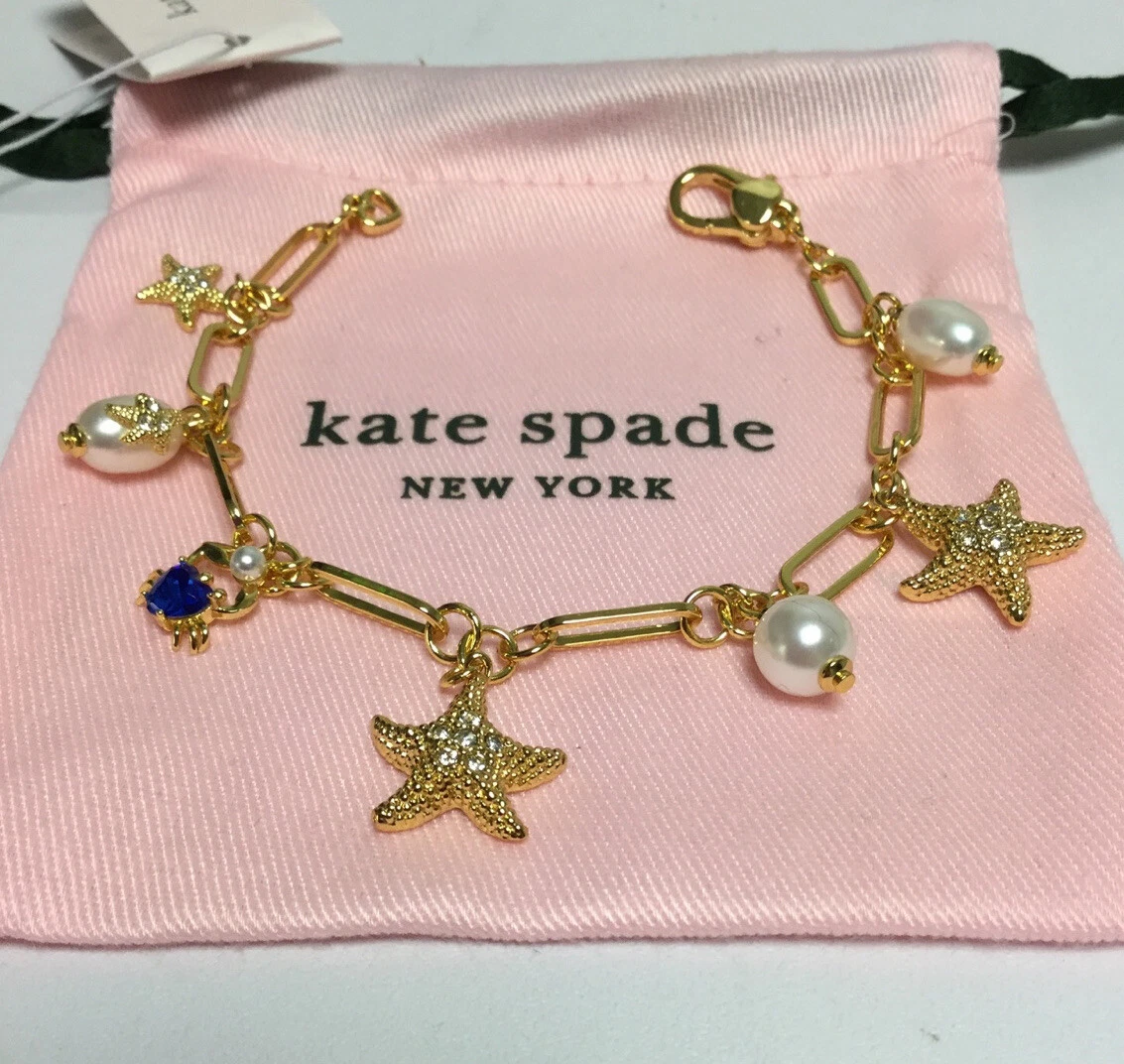 Kate Spade New York Sea Star Charm Bracelet w KS Dust Bag New
