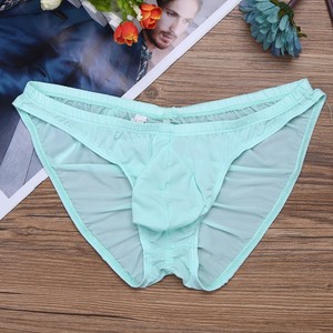 Mens-Ice-Silk-Soft-Briefs-Bikini-Underwear-Back-Ruched-Panty-Thong-Underpants