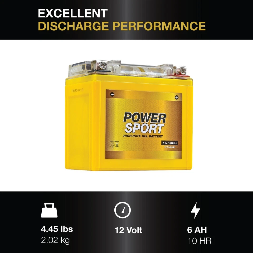 YTZ7S 12V Gel Battery For Honda Metropolitan 50 Elite Aero 80 PCX 125 150 Foto 2 de 4