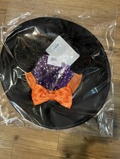 NEW DISNEY MINNIE MOUSE HALLOWEEN WITCH SPARKLE EARS HAT GIRLS ONE SIZE NWT