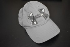 Under Armour Hat Youth Boys Gray Camouflage Logo Adjustable OSFA