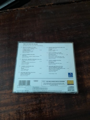 THE SOUND OF SNAPE THE MUSIC OF THE MALTINGS CD SOUND SAMPLER FROM THE CONCERT H - Picture 2 of 4