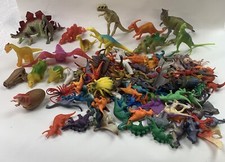 Dinosaurs Pre-Historic Animals Lot of 100 Plastic Different Sizes and Brands