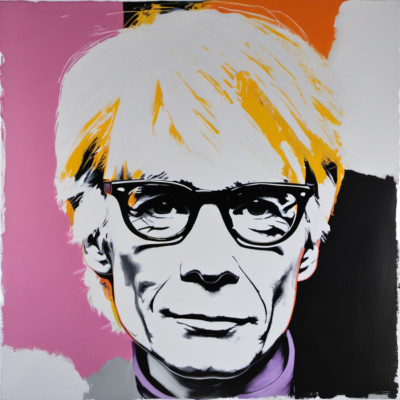 Hommage an Andy Warhol Portrait Vintage 70ziger  Pop Art 80x80 Leinwand 2 cm