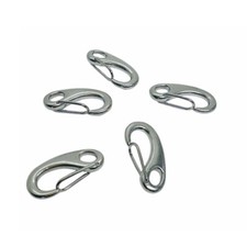 5 Pc 2" Stainless Steel 316 Gate Snap Hook Carabiner Boat Rigging 400 Lbs