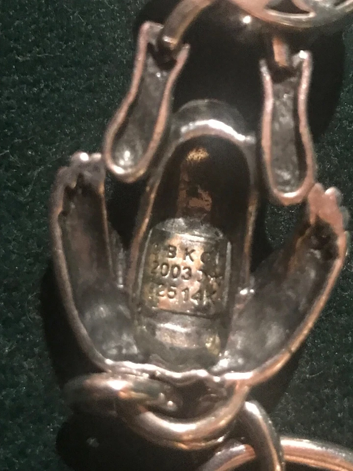 Collar deportivo de dos ranas Kieselstein-Cord Sterling Foto 3 de 4