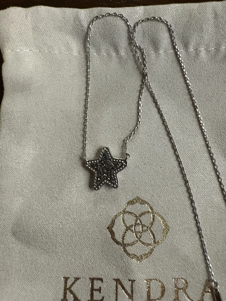 Kendra Scott Silver Jae Star Drusy Star Pendant Necklace - Image 2 of 4