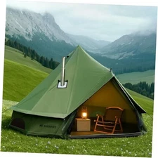 Canvas Bell Yurt Tent with Stove Jack, Waterproof Luxury 4 3M- 97 sq. ft yurt