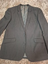 Mens Grey Taylored Suit Size Regular 34 Waist 29 Inside Leg Excellent Condition