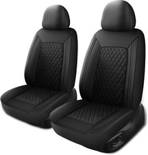 Car Seat Cover,Breathable and Waterproof Leather Seat Front Seat N1 Black