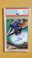 2022 Bowman’s Best Jackson Chourio Green Refractor Auto /99 PSA 10 Brewers