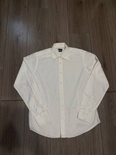 Valentino Roma Men's White Long Sleeve Dress Shirt Size 16 / 41 Interfit