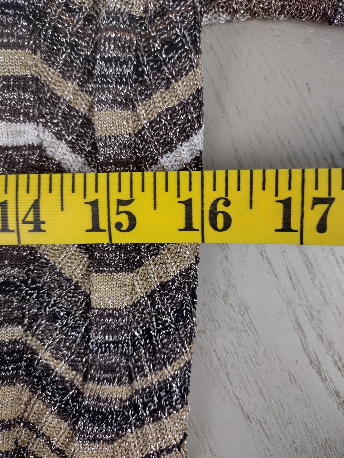 Cache Metallic Zigzag Pattern Top size XS - image 8