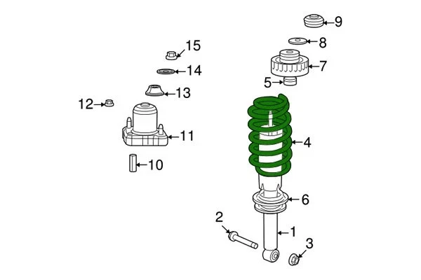 For Dodge Journey 2011-2012 Dodge 68066363AB Rear Coil Spring Foto 2 de 4