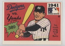 1980 Fleer Laughlin World Series Team Logo Sticker Backs Charlie Keller 0b0