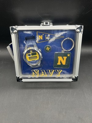 Navy Midshipmen Digital Watch Gift Set Keychain Pin Display Case NCAA