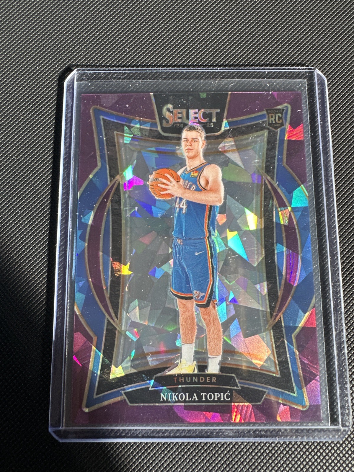 2024-25 Panini Select - Concourse Nikola Topic #89 Purple Cracked Ice Prizm /99