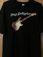 Rory Gallagher - Immagine chitarra Fender sul davanti - Camicia nera - 3XL