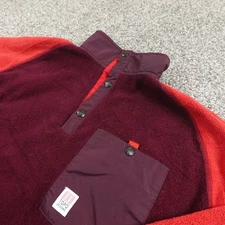 Topo Designs Sweater Mens L Burgundy Red Polartec Fleece Pullover Outdoor USA