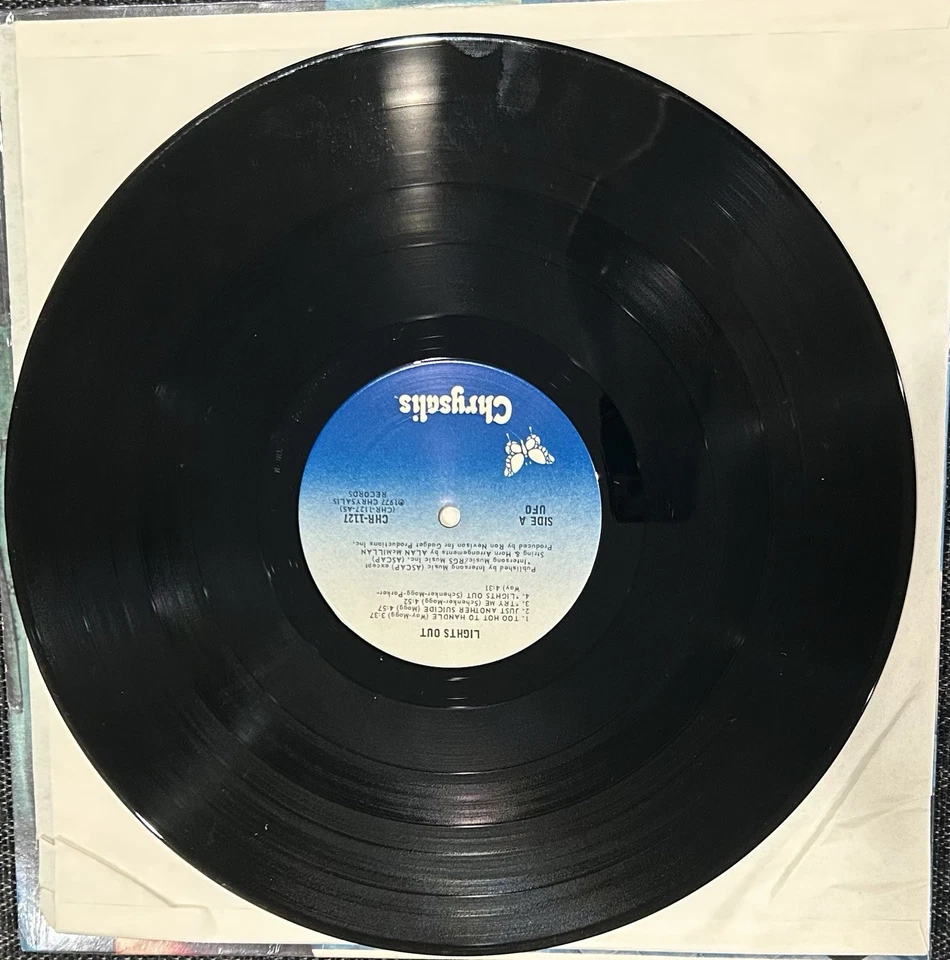 UFO Lights Out LP 70s VINYL RECORD LP 1977 Chrysalis CHR-1127 rock original rare - Image 3 of 3